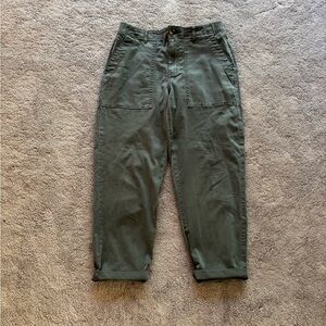 Sonoma Green Cropped Ankle Pants High-Rise